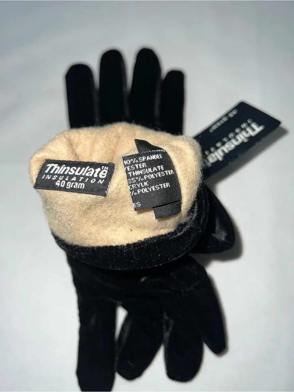 3M Thinsulate Black Velvet Insulated Women's Gloves